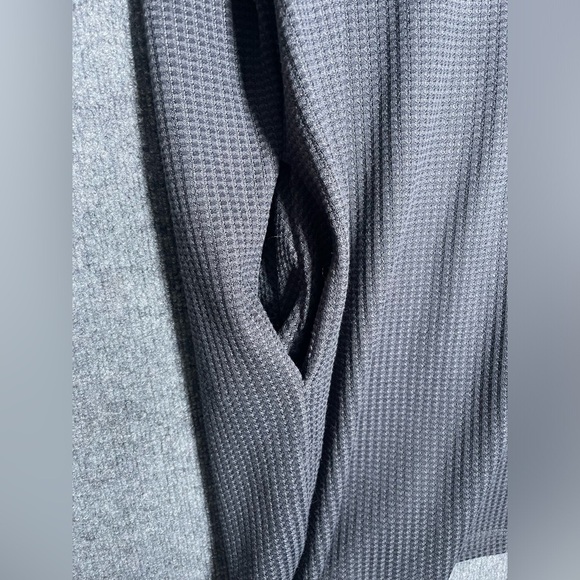 Umgee Women’s Medium Charcoal Gray Waffle Knit Pocket Oversized Tunic Dress - Picture 3 of 10